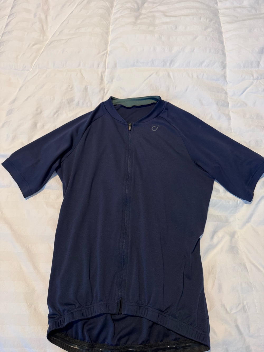 Velocio Men's Navy Cycling Jersey with Full Zip